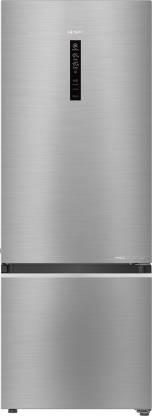 Haier 346 L Frost Free Double Door 3 Star Refrigerator  (BrushlineSilver, HRB-3664BS-E)