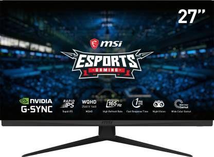 MSI Optix 27 inch WQHD IPS Panel Gaming Monitor (Optix G273QF)  (NVIDIA G Sync, Response Time: 1 ms, 165 Hz Refresh Rate)