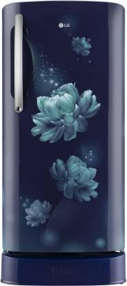 LG 201 L Direct Cool Single Door 4 Star Refrigerator with Base Drawer with Smart Inverter Compressor, Smart Connect, Fast Ice Making  (Blue Charm, GL-D211HBCY)