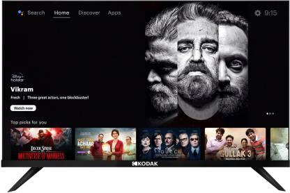 KODAK 7XPro 139 cm (55 inch) Ultra HD (4K) LED Smart Android TV with 40W Sound Output & Bezel-Less Design  (55UHDX7XPROBL)