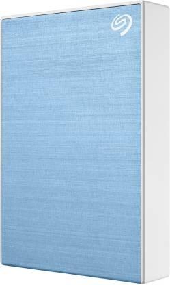 Seagate One Touch with Password Protection for Windows & Mac with 3 years Data Recovery Services - Portable 4 TB External Hard Disk Drive (HDD)  (Light Blue)