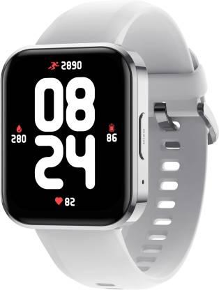 DIZO Watch D Talk 1.8 display with calling&7 day battery (by realme Techlife)  (Silver, Grey Strap, Free Size)