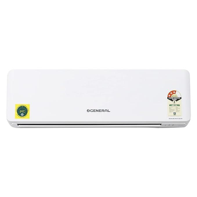 O general 1 Ton 3 Star Inverter Split AC (ASGG12CPTB-B, R32, Copper, White)