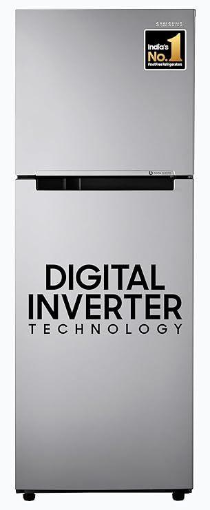 Samsung 236 L, 3 Star, Digital Inverter, Frost Free Double Door Refrigerator (RT28C3053S8/HL, Silver, Elegant Inox, 2024 Model)