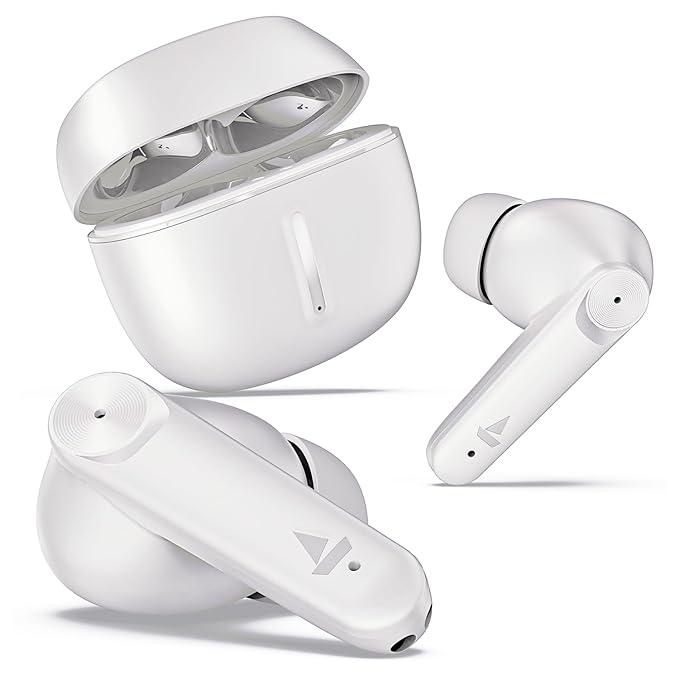 boAt Airdopes Max in Ear TWS Earbuds with 100 HRS Playtime, Quad Mics with ENx Tech, Beast Mode(50ms Low Latency), ASAP Charge, Bluetooth v5.3 and IWP(Ivory White)