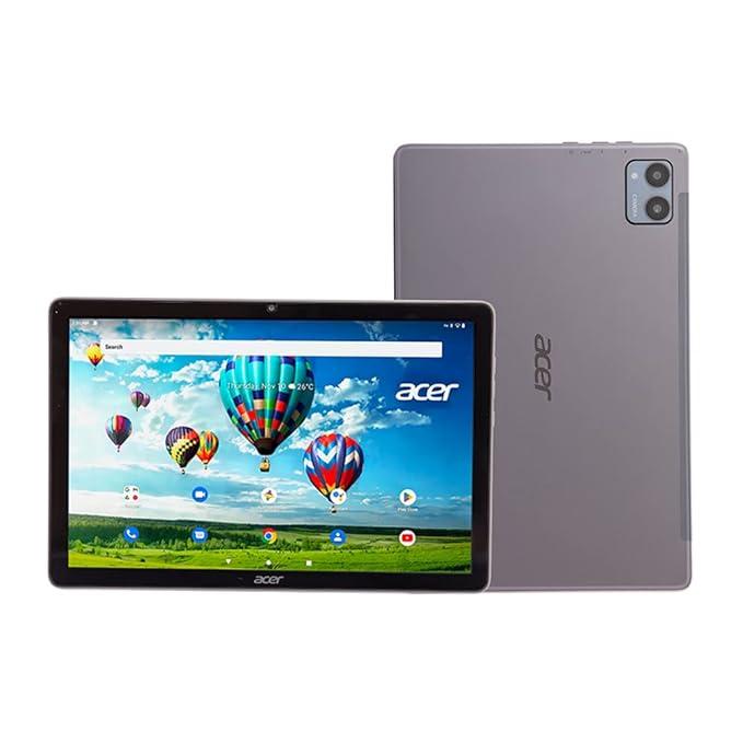 Acer One T9-1212L (25.65 cm) 10.1 Inch Tablet with 4GB RAM and 64GB ROM Expandable, 350 Nits Brightness WUXGA IPS Panel Display, Dual-Camera, Slim Metal Body, Wi-Fi + 4G LTE(Calling),Android 12, Gray