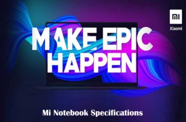Mi Notebook Specifications