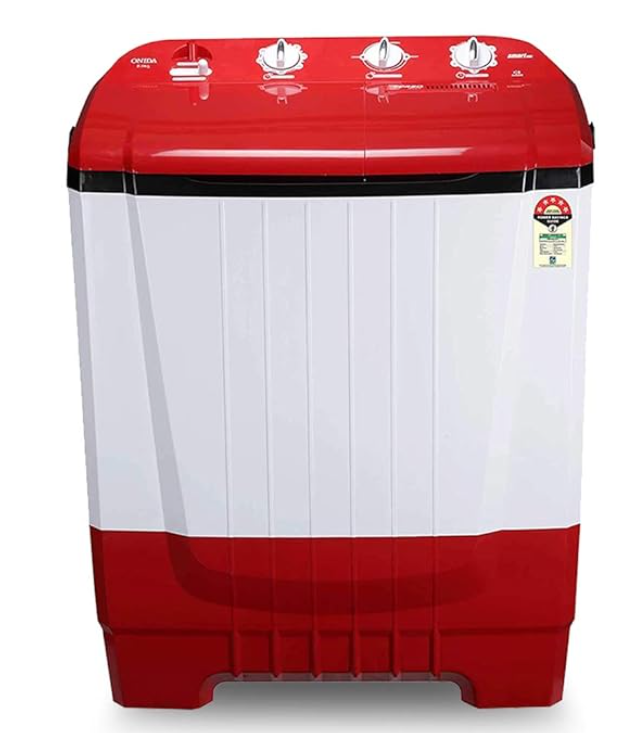 ONIDA 8 kg 5 Star Rating, Auto Scrubber Semi Automatic Top Load Washing Machine