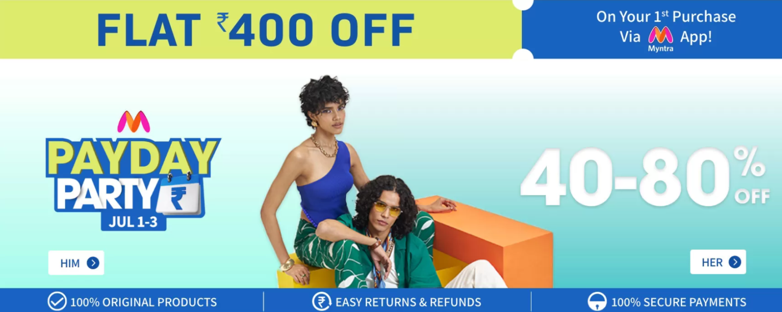 Myntra Sales 2024 Expected dates, offers and deals